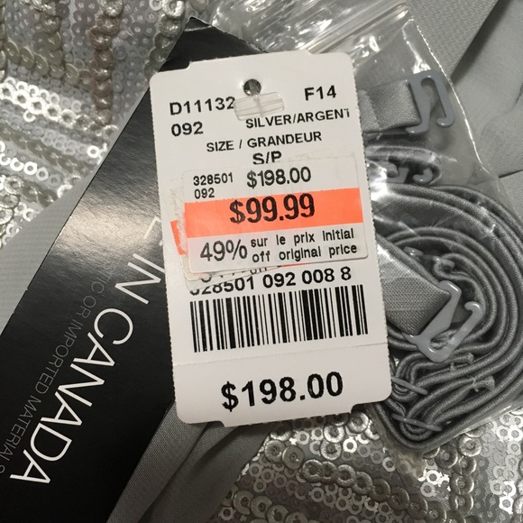 Silver sequin high low dress from le château - Picture 6 of 6